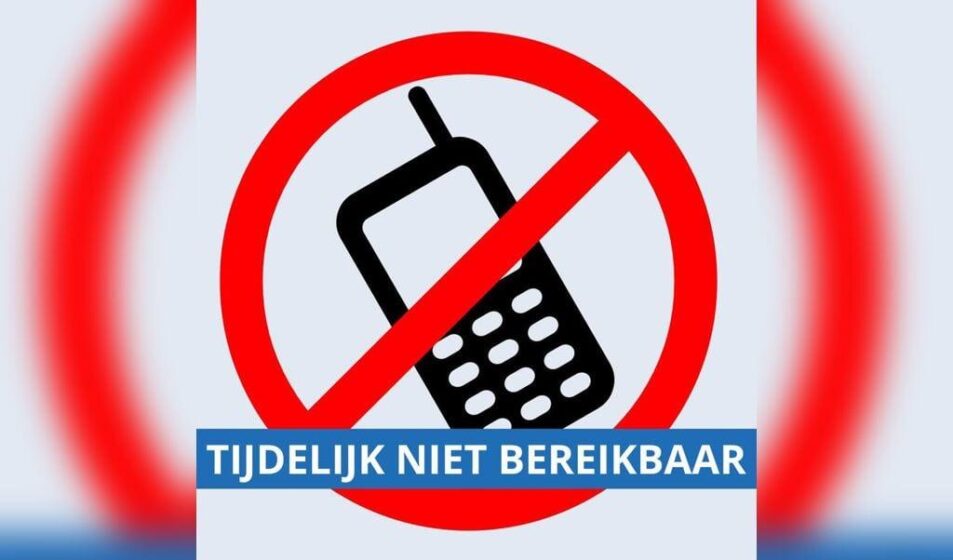 Tijdelijk niet telefonisch bereikbaar